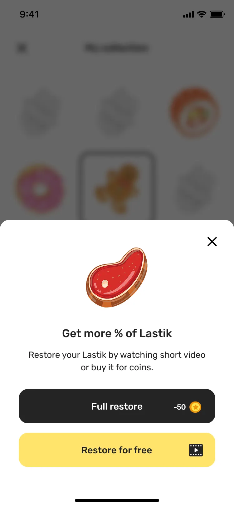 Lastik eraser restore screen